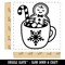 Gingerbread Man in Hot Cocoa Square Rubber Stamp for Stamping Crafting